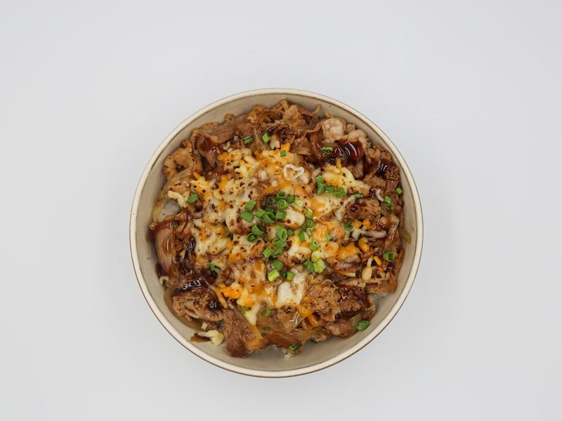 Bowl porc effiloché patate douce fromage frais
