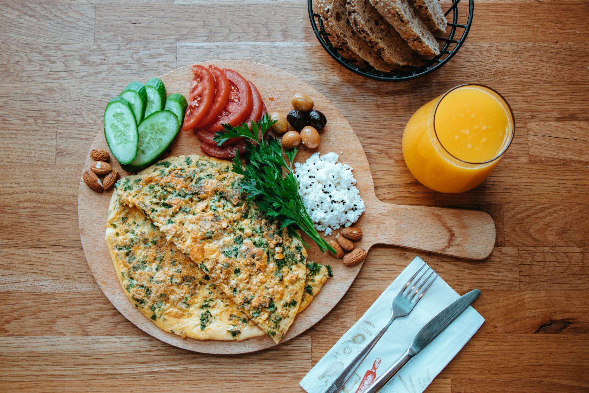 Omelette aux légumes du jardin