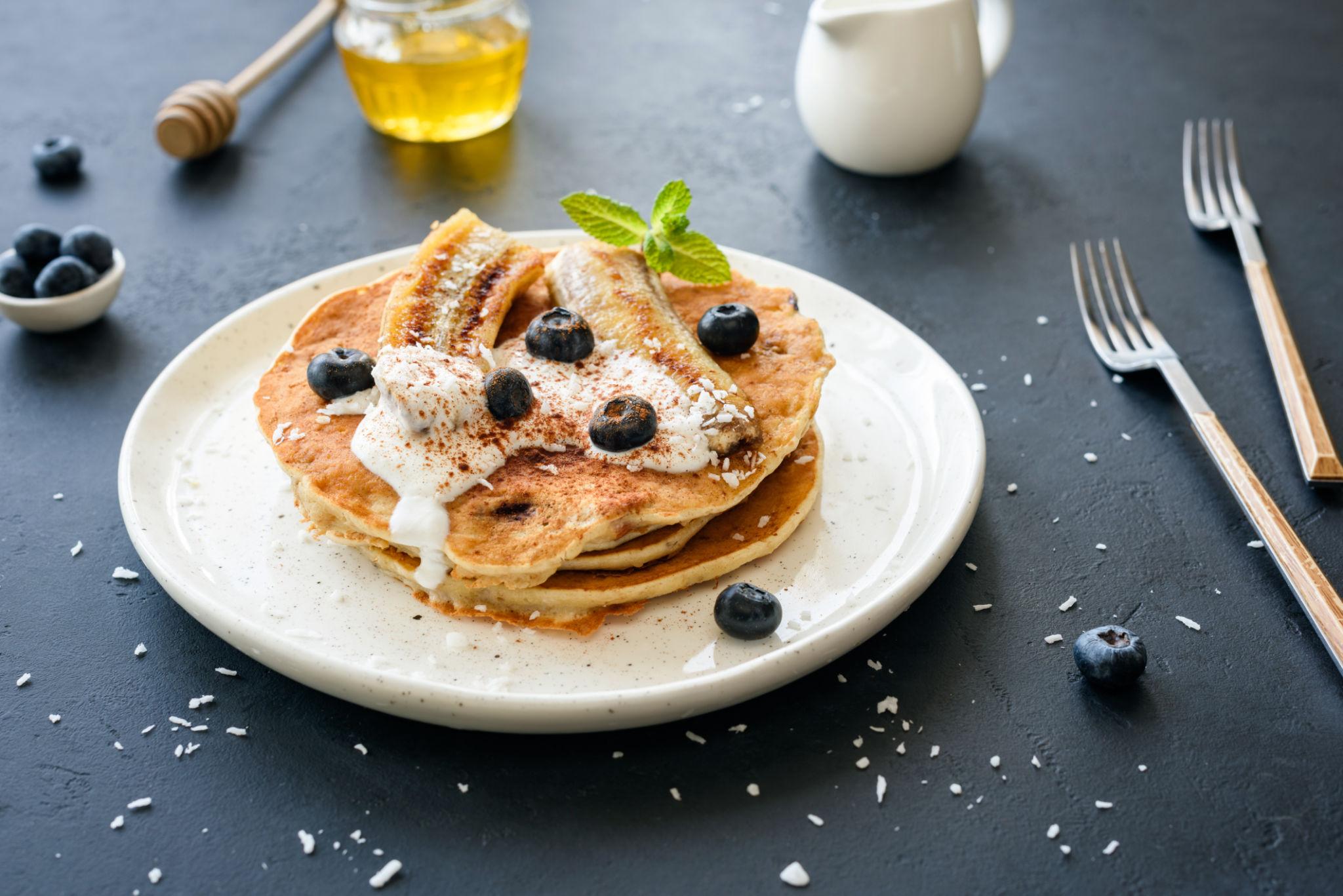 Pancakes flocons d'avoine banane