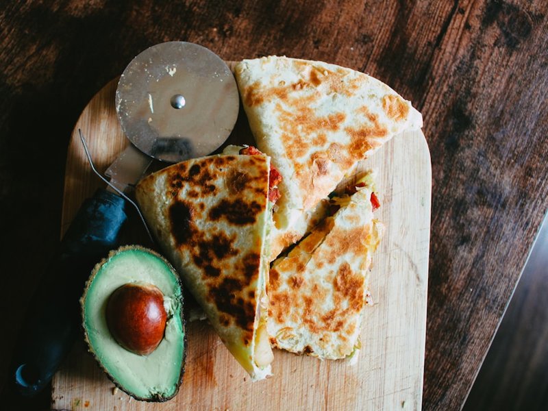 Quesadillas fromage épinards jalapeños