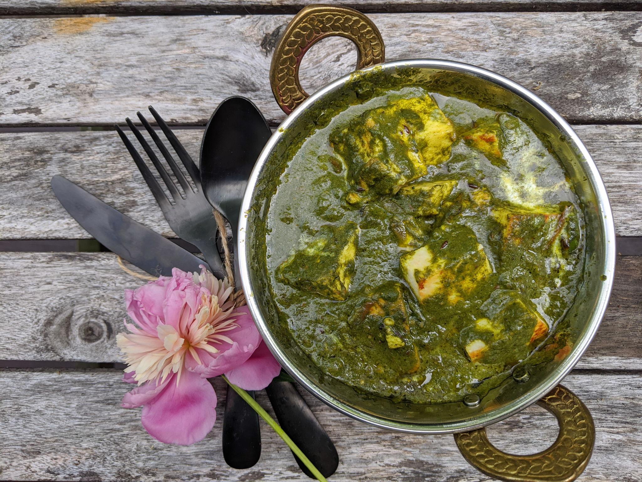 Saag paneer aux épinards