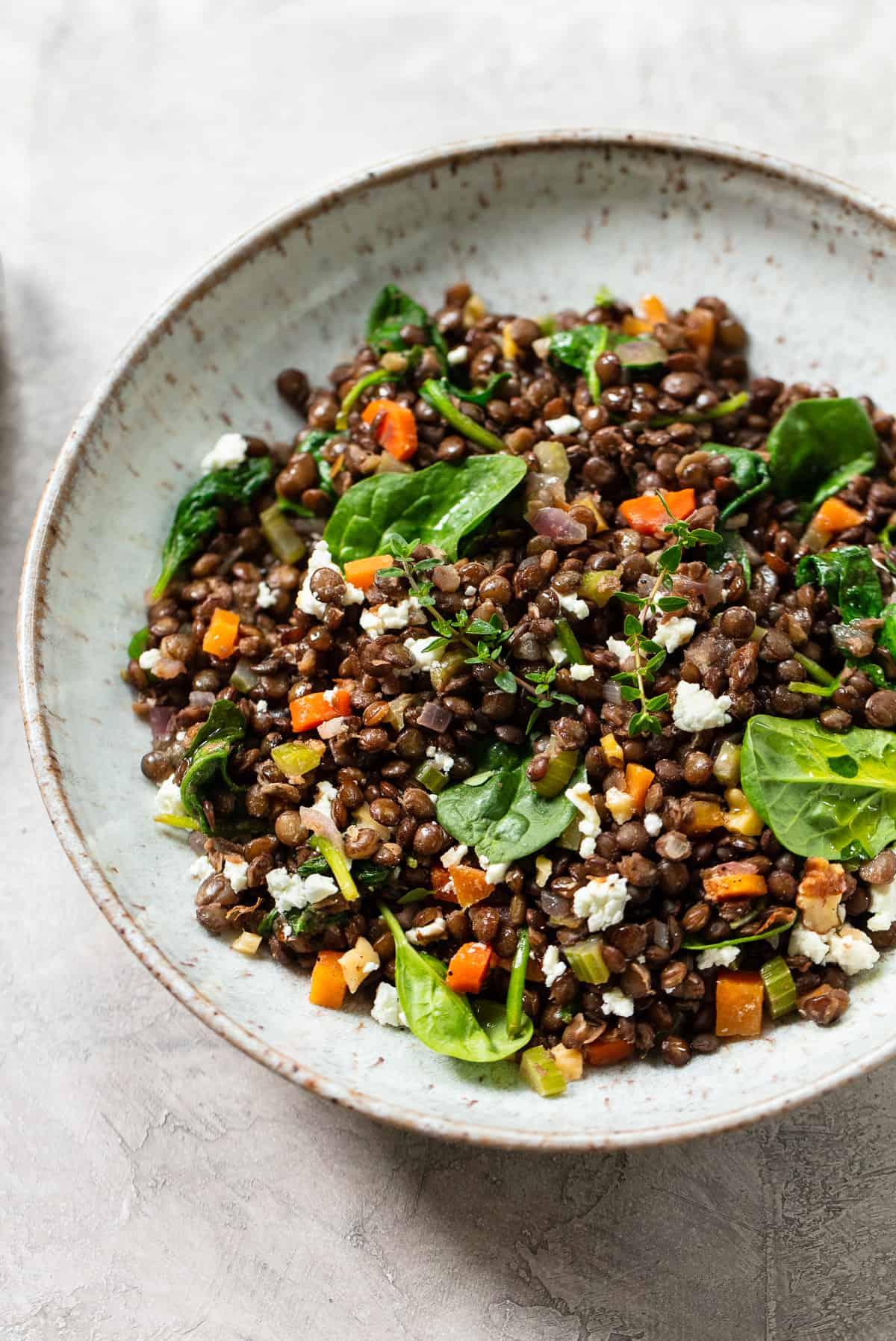 Salade de lentilles vinaigrette