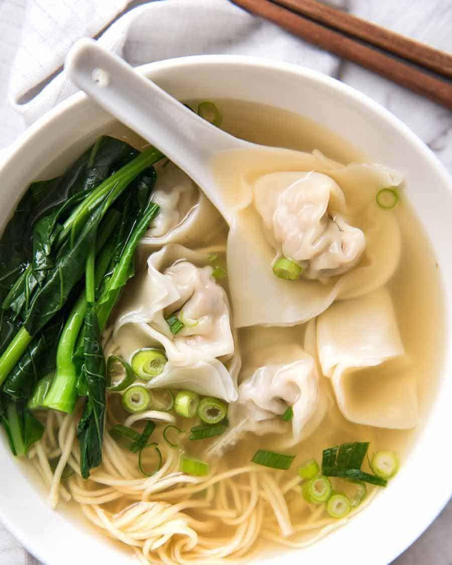Soupe de wontons au gingembre