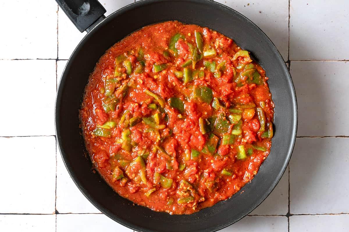 Taktouka — Salade de poivrons et tomates grillés