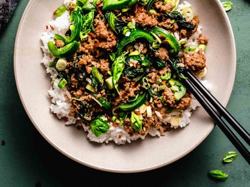 Wok de bœuf légumes sauce huître